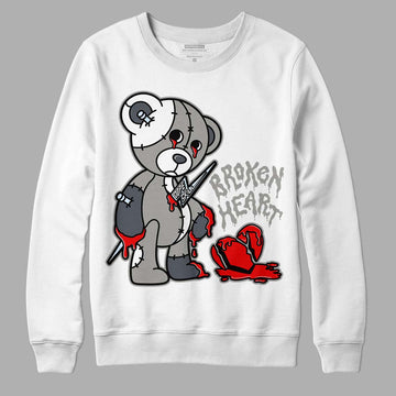 Jordan 6 Retro Cool Grey DopeSkill Sweatshirt Broken Heart Graphic Streetwear - White 