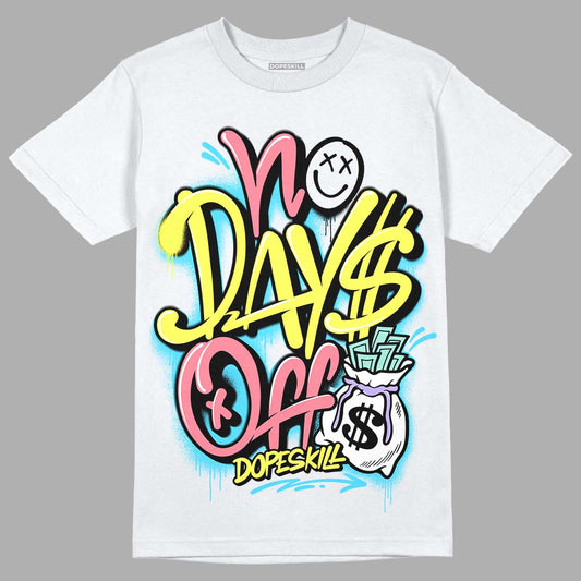 Candy Easter Dunk Low DopeSkill T-Shirt No Days Off Graphic - White 