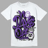 Court Purple 13s DopeSkill T-Shirt No Days Off Graphic - White 