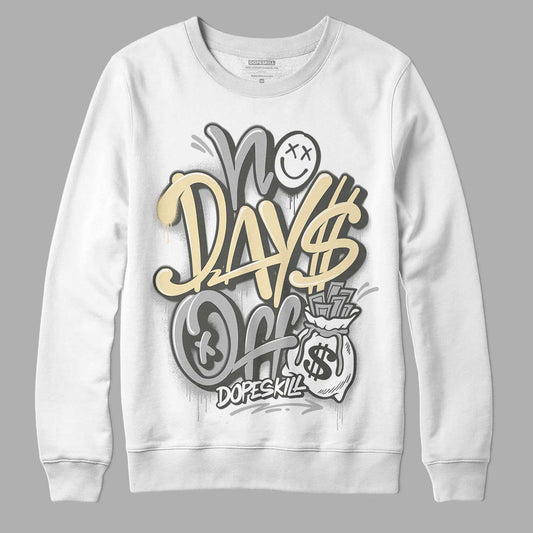 Jordan 4 Retro SE Craft Photon Dust DopeSkill Sweatshirt No Days Off Graphic Streetwear  - White 