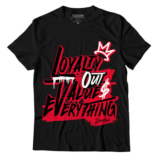 Red Black White DopeSkill T-Shirt LOVE Graphic