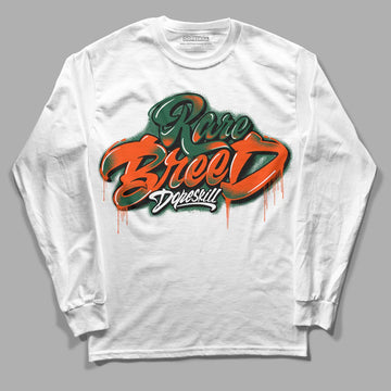 Dunk Low Team Dark Green Orange DopeSkill Long Sleeve T-Shirt Rare Breed Type Graphic - White