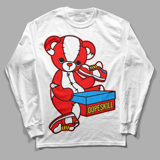 Fruity Pebbles Dunks DopeSkill Long Sleeve T-Shirt Sneakerhead BEAR Graphic - White