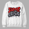 Fire Red 9s DopeSkill Sweatshirt Super Sauce Graphic - White 