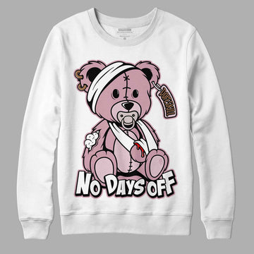 Dunk Low Teddy Bear Pink DopeSkill Sweatshirt Hurt Bear Graphic - White 