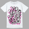 Triple Pink Dunk Low DopeSkill T-Shirt No Days Off Graphic - White 