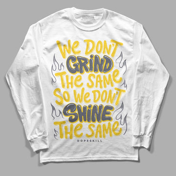 Jordan 4 Lightning DopeSkill Long Sleeve T-Shirt Grind Shine Graphic Streetwear - White 