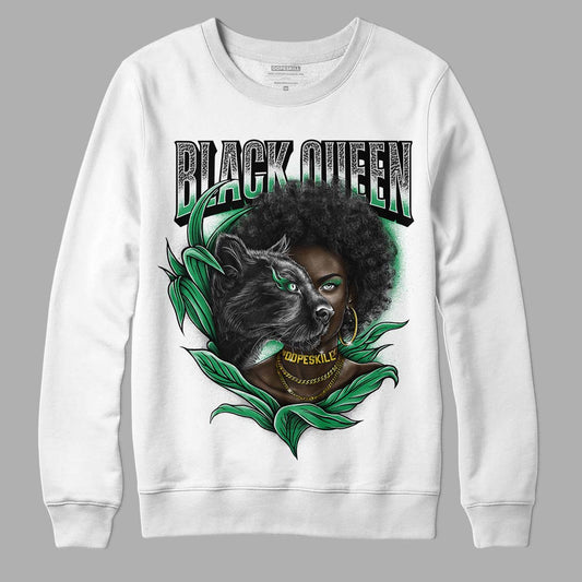 Jordan 3 WMNS “Lucky Green” DopeSkill Sweatshirt New Black Queen Graphic Streetwear - White