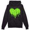 Neon Green Collection DopeSkill Hoodie Sweatshirt Slime Drip Heart Graphic - Black