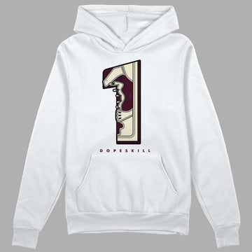 Dunk Low Night Maroon and Medium Soft Pink DopeSkill Hoodie Sweatshirt No.1 Graphic Streetwear - White 