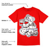 Cherry 11s DopeSkill Varsity Red T-shirt Bear Steals Sneaker Graphic