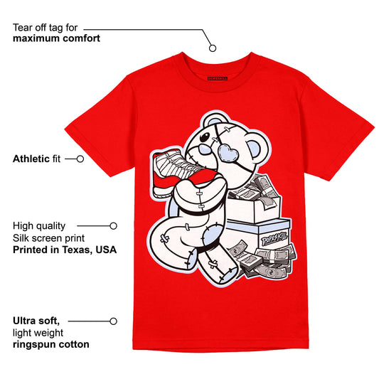 Cherry 11s DopeSkill Varsity Red T-shirt Bear Steals Sneaker Graphic