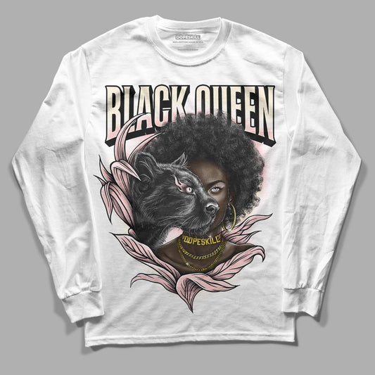 Jordan 1 High OG WMNS Washed Pink DopeSkill Long Sleeve T-Shirt New Black Queen Graphic Streetwear - White