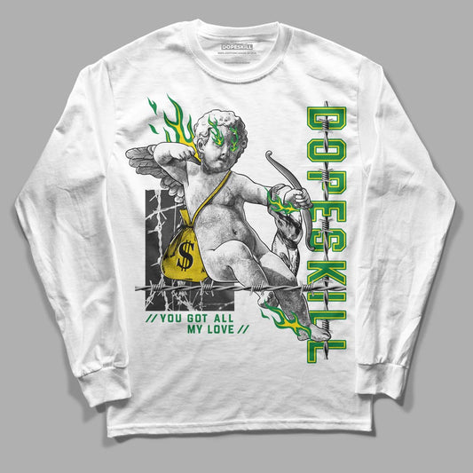 Dunk Low Reverse Brazil DopeSkill Long Sleeve T-Shirt You Got All My Love Graphic - White