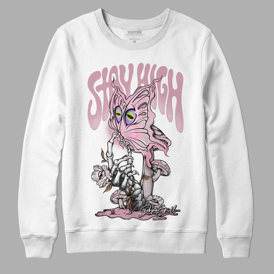 Dunk Low Teddy Bear Pink DopeSkill Sweatshirt Stay High Graphic - White 
