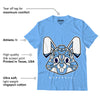 AJ 6 University Blue DopeSkill University Blue T-Shirt Sneaker Rabbit Graphic