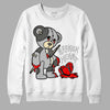 Jordan 4 Retro SE Craft Photon Dust DopeSkill Sweatshirt Broken Heart Graphic Streetwear - White 