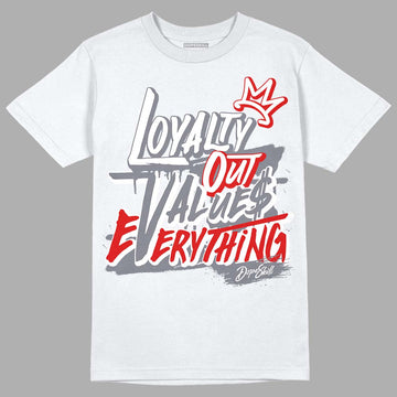 Fire Red 9s DopeSkill T-Shirt LOVE Graphic - White 