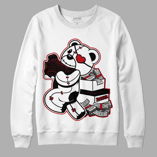 Jordan 13 Retro Playoffs DopeSkill Long Sleeve T-Shirt Bear Steals Sneaker Graphic Streetwear - White