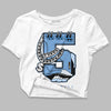 Jordan 5 Retro University Blue DopeSkill Women's Crop Top No.5 Graphic Streetwear - White