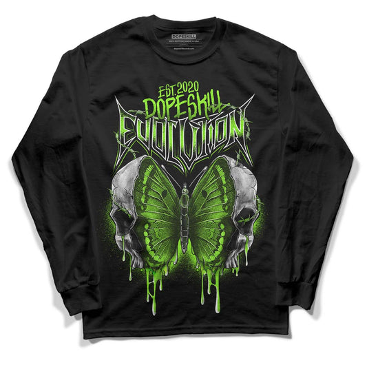 Neon Green Collection DopeSkill Long Sleeve T-Shirt DopeSkill Evolution Graphic - Black