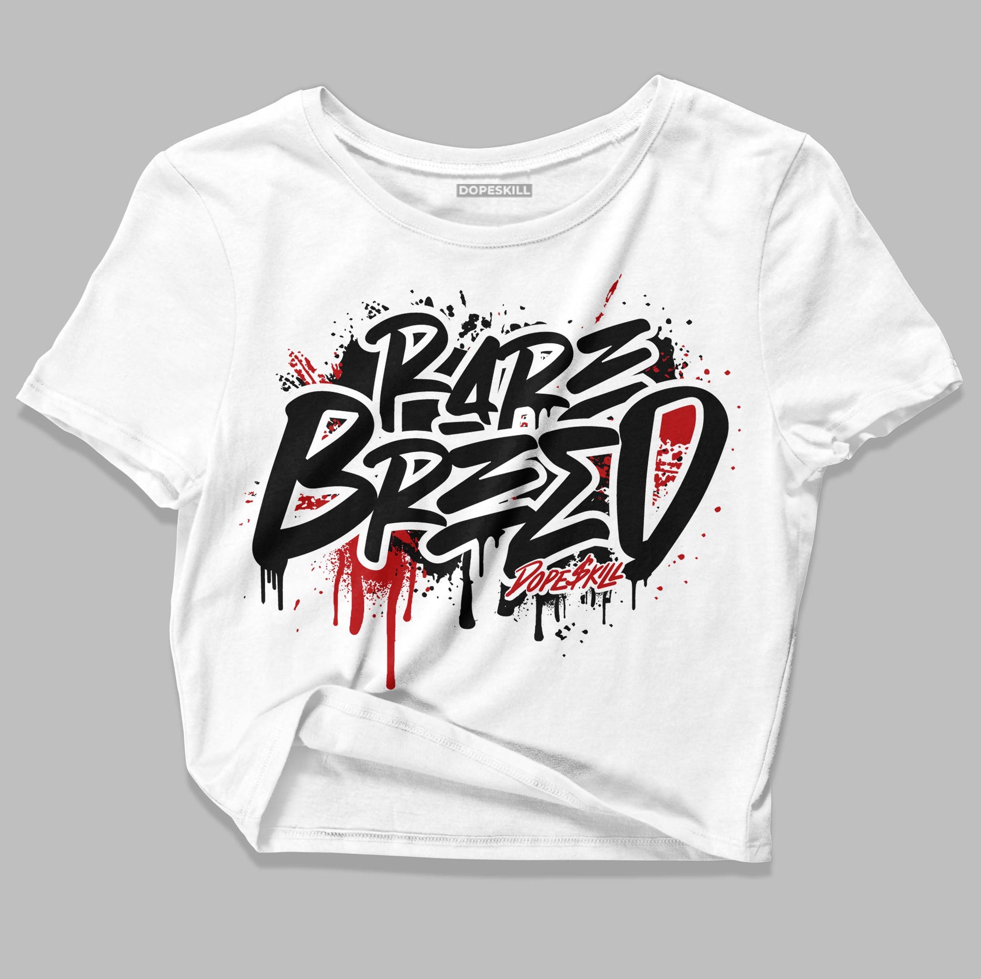 Playoffs 13s DopeSkill Women's Crop Top Rare Breed Graphic - White 