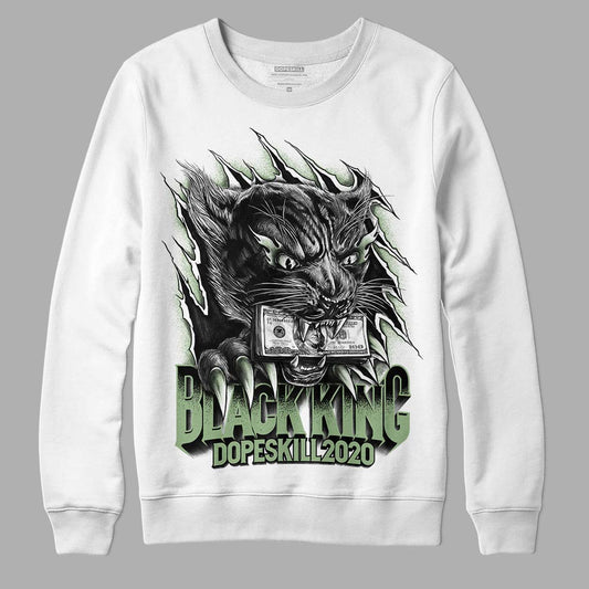 Jordan 4 Retro “Seafoam” SDopeSkill Sweatshirt Black King Graphic Graphic Streetwear  - White 