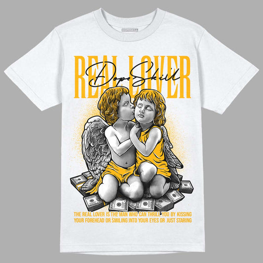 Goldenrod Dunk DopeSkill T-Shirt Real Lover Graphic - White 