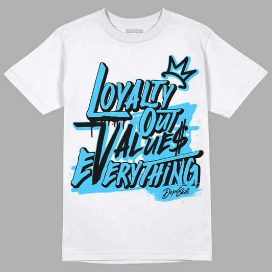 University Blue 13s DopeSkill T-Shirt LOVE Graphic - White 