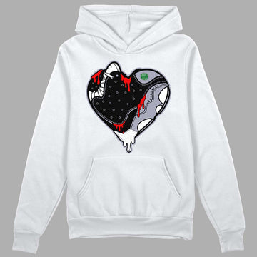 Jordan 13 Retro 'Black Flint' DopeSkill Hoodie Sweatshirt Heart Jordan 13 Graphic Streetwear - White