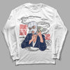 Midnight Navy 4s DopeSkill Long Sleeve T-Shirt Money Is The Motive Graphic - White