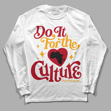 Jordan 7 Retro Cardinal DopeSkill Long Sleeve T-Shirt Do It For The Culture Graphic Streetwear - White