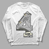 Jordan 4 Retro SE Craft Photon Dust DopeSkill Long Sleeve T-Shirt No.4 Graphic Streetwear - White 