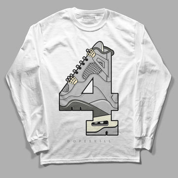 Jordan 4 Retro SE Craft Photon Dust DopeSkill Long Sleeve T-Shirt No.4 Graphic Streetwear - White 