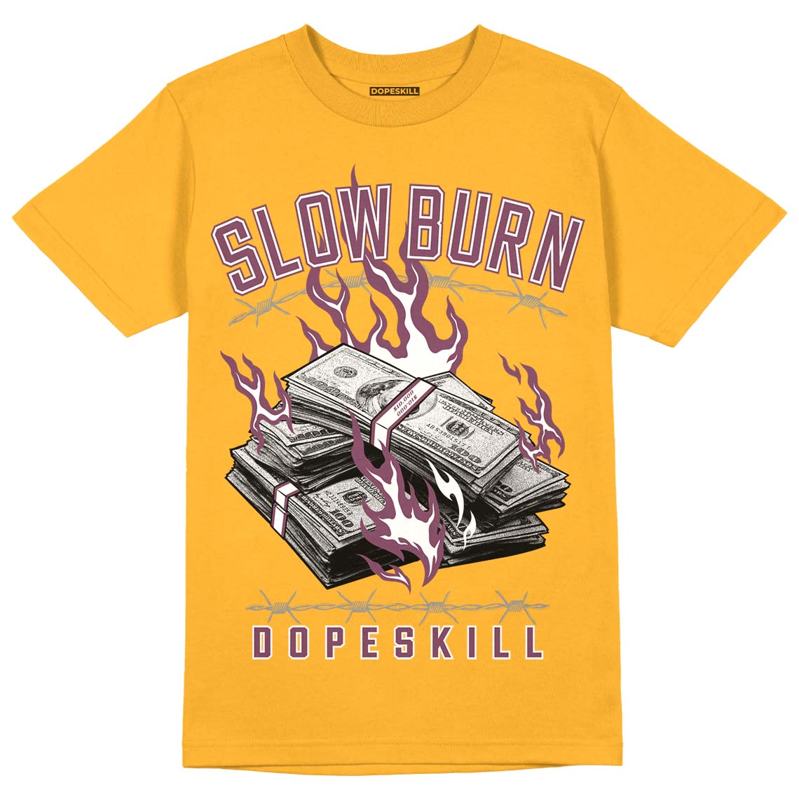 Brotherhood 1s High OG DopeSkill University Gold T-shirt Slow Burn Graphic