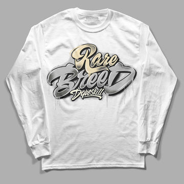 Jordan 4 Retro SE Craft Photon Dust DopeSkill Long Sleeve T-Shirt Rare Breed Type Graphic Streetwear  - White 