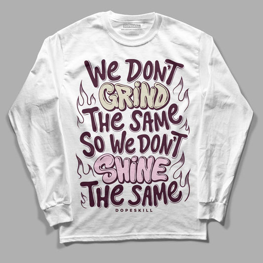 Dunk Low Night Maroon and Medium Soft Pink DopeSkill Long Sleeve T-Shirt Grind Shine Graphic Streetwear - White 