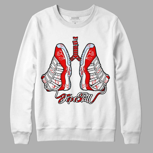 Cherry 11s DopeSkill Sweatshirt Breathe Graphic - White