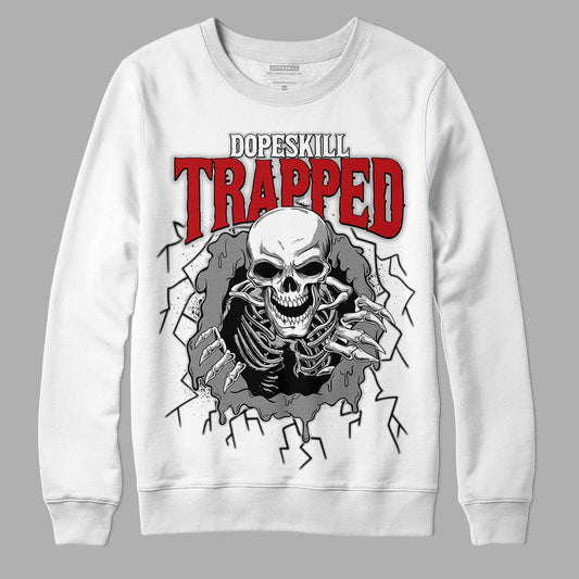 Jordan 13 Retro Playoffs DopeSkill Sweatshirt Trapped Halloween Graphic Streetwear - White 