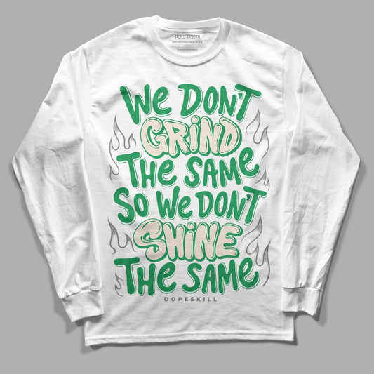 Jordan 2 Retro Lucky Green DopeSkill Long Sleeve T-Shirt Grind Shine Graphic Streetwear - White 