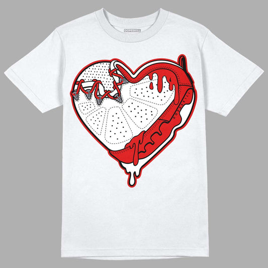 Gym Red 9s DopeSkill T-Shirt Heart Jordan 9 Graphic - White 