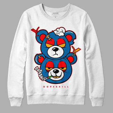 Messy Room 4S DopeSkill Sweatshirt New Double Bear Graphic - White