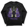 Canyon Purple 4s DopeSkill Long Sleeve T-Shirt Breathe Graphic - Black 