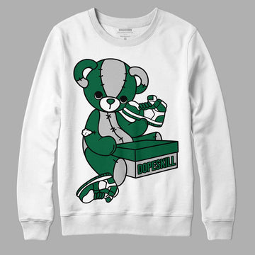 Gorge Green 1s DopeSkill Sweatshirt Sneakerhead BEAR Graphic - White 