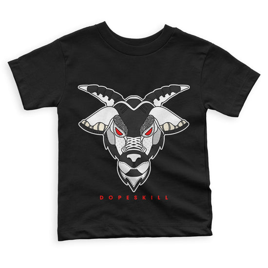 72-10 11s Retro Low DopeSkill Toddler Kids T-shirt Sneaker Goat Graphic - Black