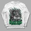 Jordan 1 Low Lucky Green DopeSkill Long Sleeve T-Shirt Black King Graphic Streetwear - White