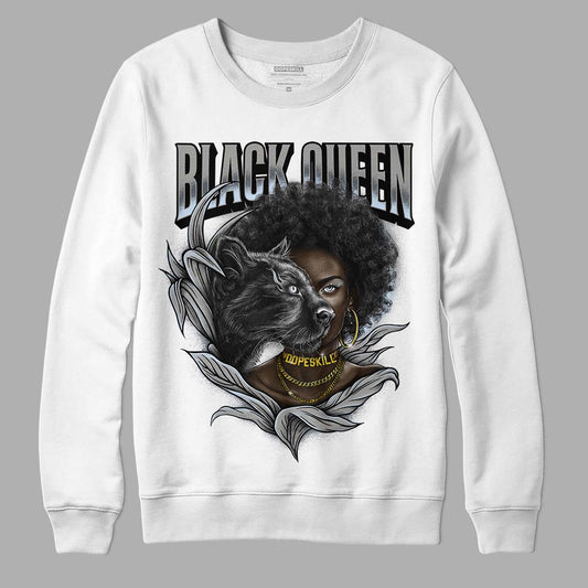 Cool Grey 11s DopeSkill Sweatshirt New Black Queen Graphic - White 