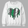 Jordan 3 WMNS “Lucky Green” DopeSkill Sweatshirt Slime Drip Heart Graphic Streetwear - White