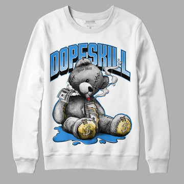 SB Dunk Low Homer DopeSkill Sweatshirt Sick Bear Graphic - White