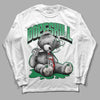 Jordan 2 Retro Lucky Green DopeSkill Long Sleeve T-Shirt Sick Bear Graphic Streetwear  - White 